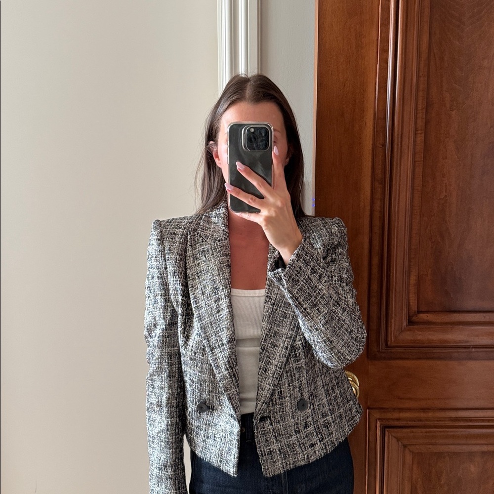 Zara Tweed Cropped Blazer